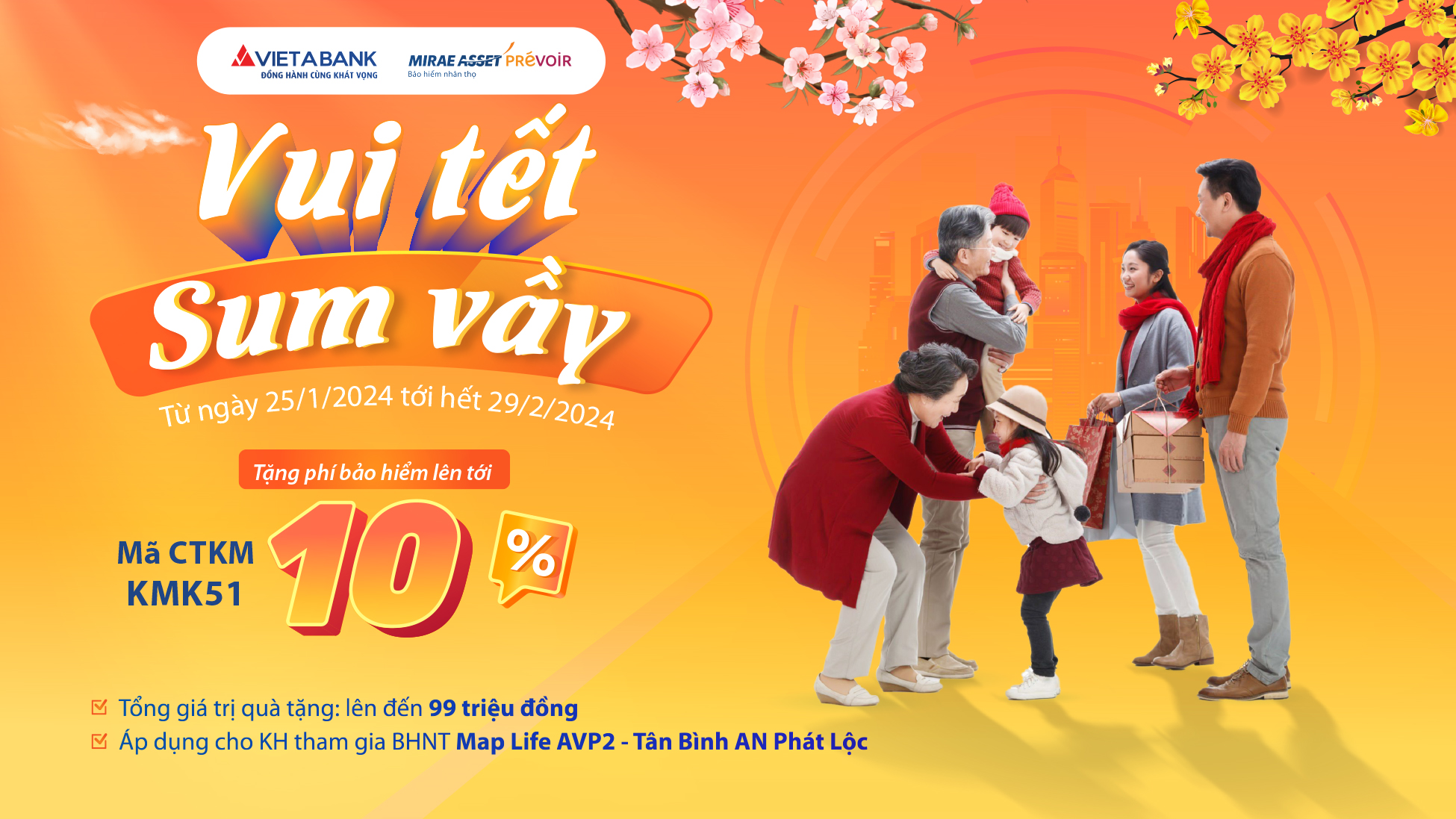 Vui Tết sum vầy cùng VietABank và MAP Life 